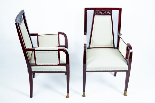 Art Nouveau School Armchair by Otto Wagner, Set of 2-TSE-1187697