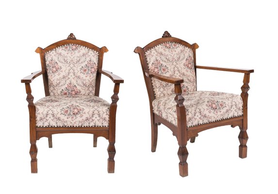 Art Nouveau Seating Ensemble by Ede Toroczkai Wigand, 1910s, Set of 4-ABO-1440470