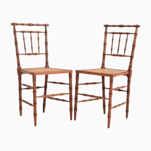 Art Nouveau Side Chairs in Faux Bamboo, Set of 2-MY-1181252