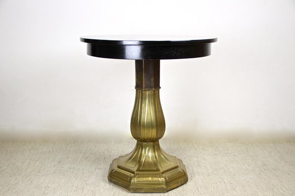 Art Nouveau Side Table with Brass Base, Austria, 1910s-TQA-1322370