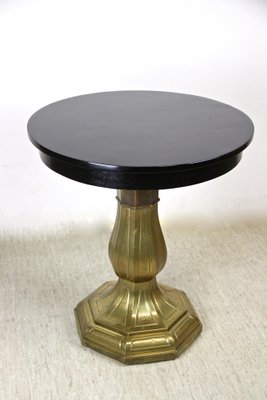 Art Nouveau Side Table with Brass Base, Austria, 1910s-TQA-1322370