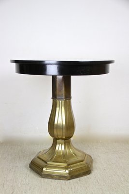 Art Nouveau Side Table with Brass Base, Austria, 1910s-TQA-1322370