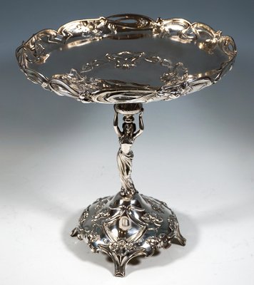 Art Nouveau Silver Centerpiece Bowl, 1890s, Set of 2-EMT-2039410