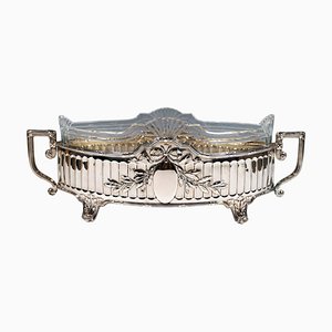 Art Nouveau Silver Jardinière in Navette Form from Koch & Bergfeld, Germany, 1900s-EMT-1722019