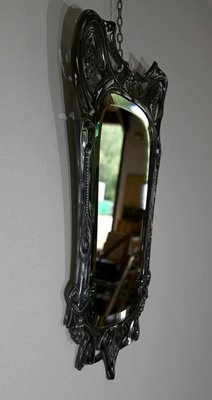 Art Nouveau Silver Metal Mirror, 1890s-RVK-1421591