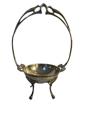 Art Nouveau Silver Plated Basket-PKM-1719677