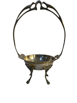 Art Nouveau Silver Plated Basket-PKM-1719677