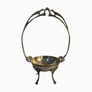 Art Nouveau Silver Plated Basket-PKM-1719677