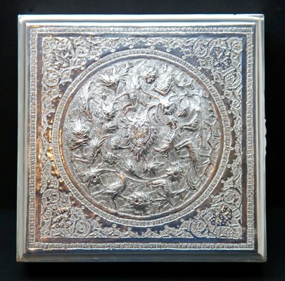 Art Nouveau Silver Plated Repousse Tobacco or Jewelry Box-MJY-1148669