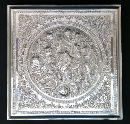 Art Nouveau Silver Plated Repousse Tobacco or Jewelry Box-MJY-1148669