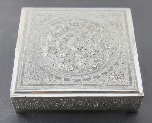 Art Nouveau Silver Plated Repousse Tobacco or Jewelry Box-MJY-1148669