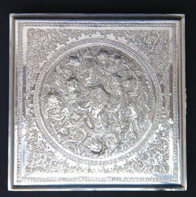 Art Nouveau Silver Plated Repousse Tobacco or Jewelry Box-MJY-1148669