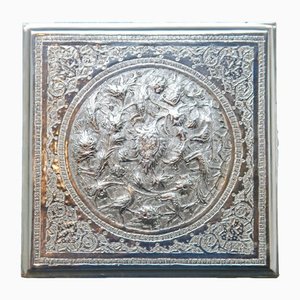 Art Nouveau Silver Plated Repousse Tobacco or Jewelry Box-MJY-1148669