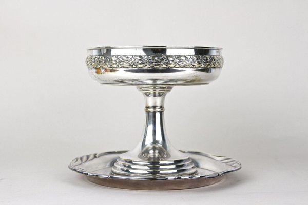 Art Nouveau Silvered Centerpiece with WMF Tray, 1915, Set of 2-TQA-2034394