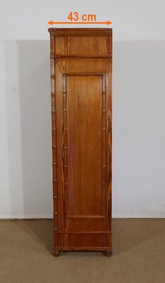 Art Nouveau Solid Pitchpin Undender Bamboo Spirit Cabinet, 1900s-RVK-1303979