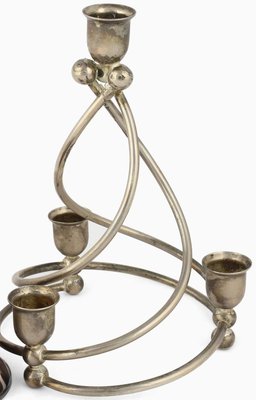 Art Nouveau Spiral Candlesticks, Germany 1920s, Set of 2-ZCI-752131