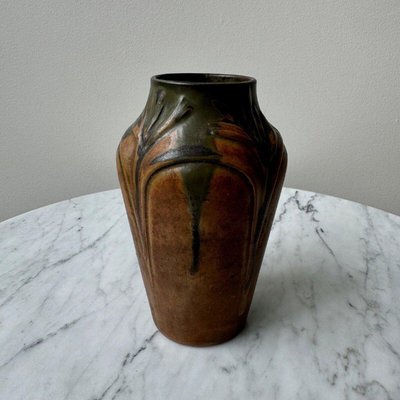 Art Nouveau Stoneware Vase, 1890s-QKG-2028730