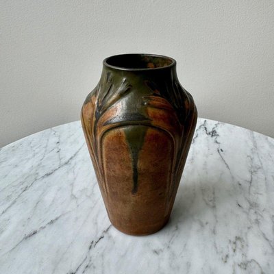 Art Nouveau Stoneware Vase, 1890s-QKG-2028730