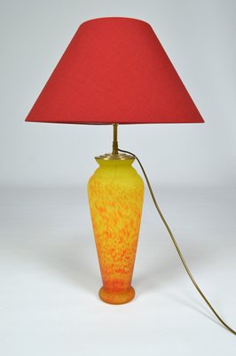 Art Nouveau Style Art Glass Table Lamp, 1970s-XNH-564560