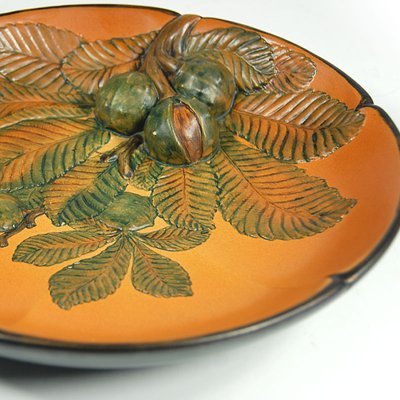 Art Nouveau Style Danish Ceramic Plate from Ipsen, 1920s-GIW-1173161