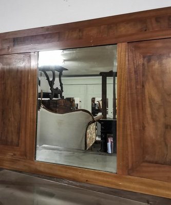 Art Nouveau Style Italian Mahogany Mirror, 1930s-RAQ-1231490