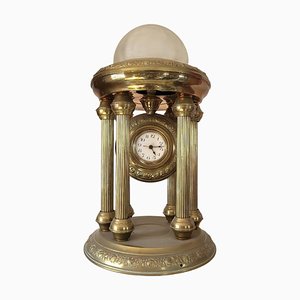 Art Nouveau Table Clock with Lamp and Quartz Machinery-TCS-1744308