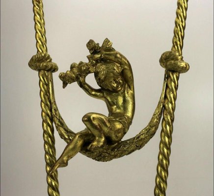 Art Nouveau Table Lamp Putto on Swing, 1920s-VDW-751536