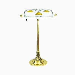 Art Nouveau Table Lamp with New Glass Shade, Vienna, 1900s-SPD-1054027