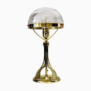 Art Nouveau Table Lamp with Original Cut Glass, 1900s-SPD-1054269