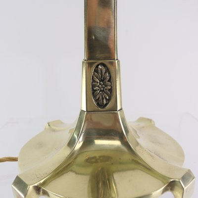 Art Nouveau Table Lamp with Palme & König Shade, Vienna, Austria, 1890s-KDB-1744404