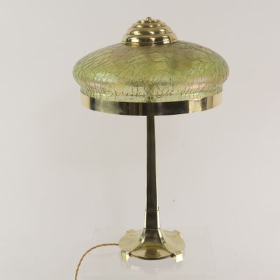 Art Nouveau Table Lamp with Palme & König Shade, Vienna, Austria, 1890s-KDB-1744404