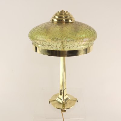 Art Nouveau Table Lamp with Palme & König Shade, Vienna, Austria, 1890s-KDB-1744404