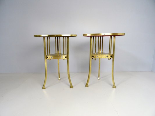 Art Nouveau Tables in Brass, Set of 2-FPY-970318