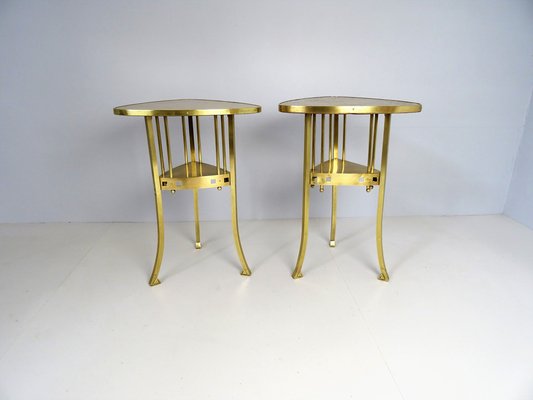 Art Nouveau Tables in Brass, Set of 2-FPY-970318