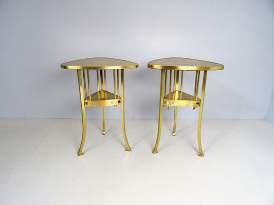 Art Nouveau Tables in Brass, Set of 2-FPY-970318