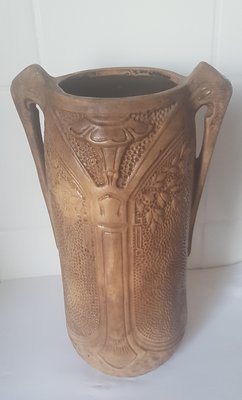 Art Nouveau Unglazed Ceramic Vase-QDP-1293250