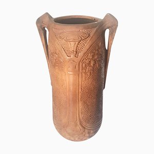 Art Nouveau Unglazed Ceramic Vase-QDP-1293250