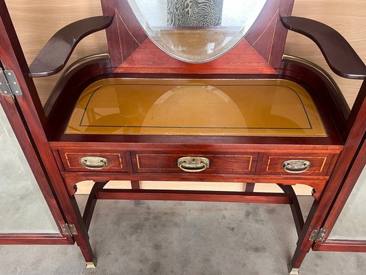 Art Nouveau Vanity Table with Folding Dresser Mirror, 1920-PSK-2032105