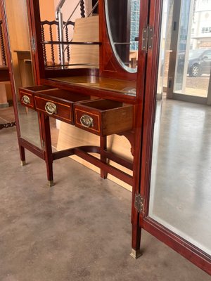 Art Nouveau Vanity Table with Folding Dresser Mirror, 1920-PSK-2032105