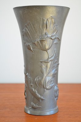 Art Nouveau Vase by Hugo Leven for Kayserzinn, 1900s-OV-620040