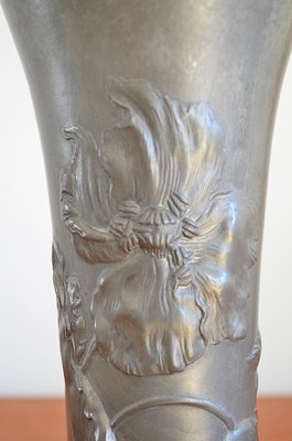 Art Nouveau Vase by Hugo Leven for Kayserzinn, 1900s-OV-620040