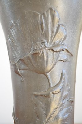 Art Nouveau Vase by Hugo Leven for Kayserzinn, 1900s-OV-620040