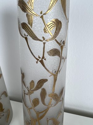 Art Nouveau Vase with Mistletoe by François Theodore Legras, Set of 2-KKG-1326182