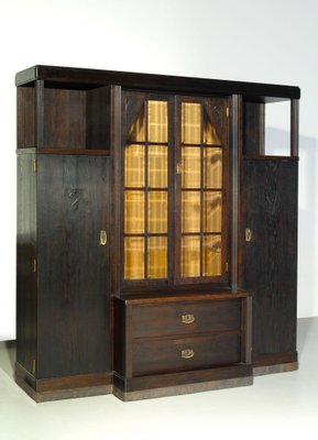 Art Nouveau Vienna Workshop Bookcase, 1905-MBH-1454349