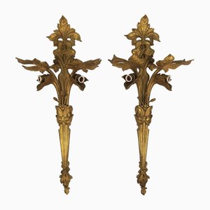 Art Nouveau Wall Lights in Bronze, 1890s, Set of 2-LW-1804598