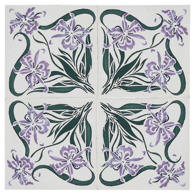 Art Nouveau Wall Tile from Cf Devres, France, 1920s-VDW-960223