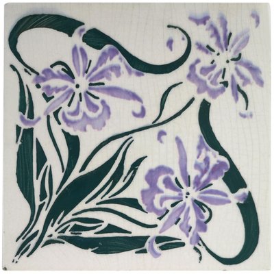 Art Nouveau Wall Tile from Cf Devres, France, 1920s-VDW-960223