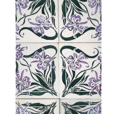 Art Nouveau Wall Tile from Cf Devres, France, 1920s-VDW-960223