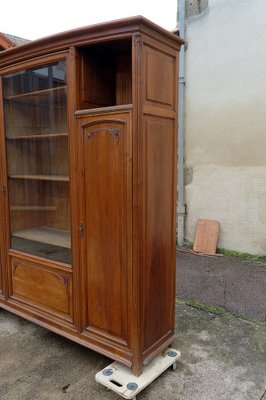 Art Nouveau Walnut Bookcase by Louis Majorelle, 1890s-XNH-1804453