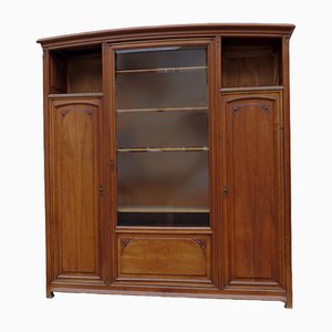 Art Nouveau Walnut Bookcase by Louis Majorelle, 1890s-XNH-1804453